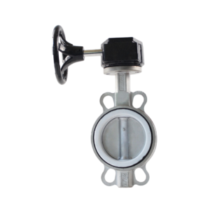 Butterfly Valve SUS304 Seat Teflon PTFE Worm Gear